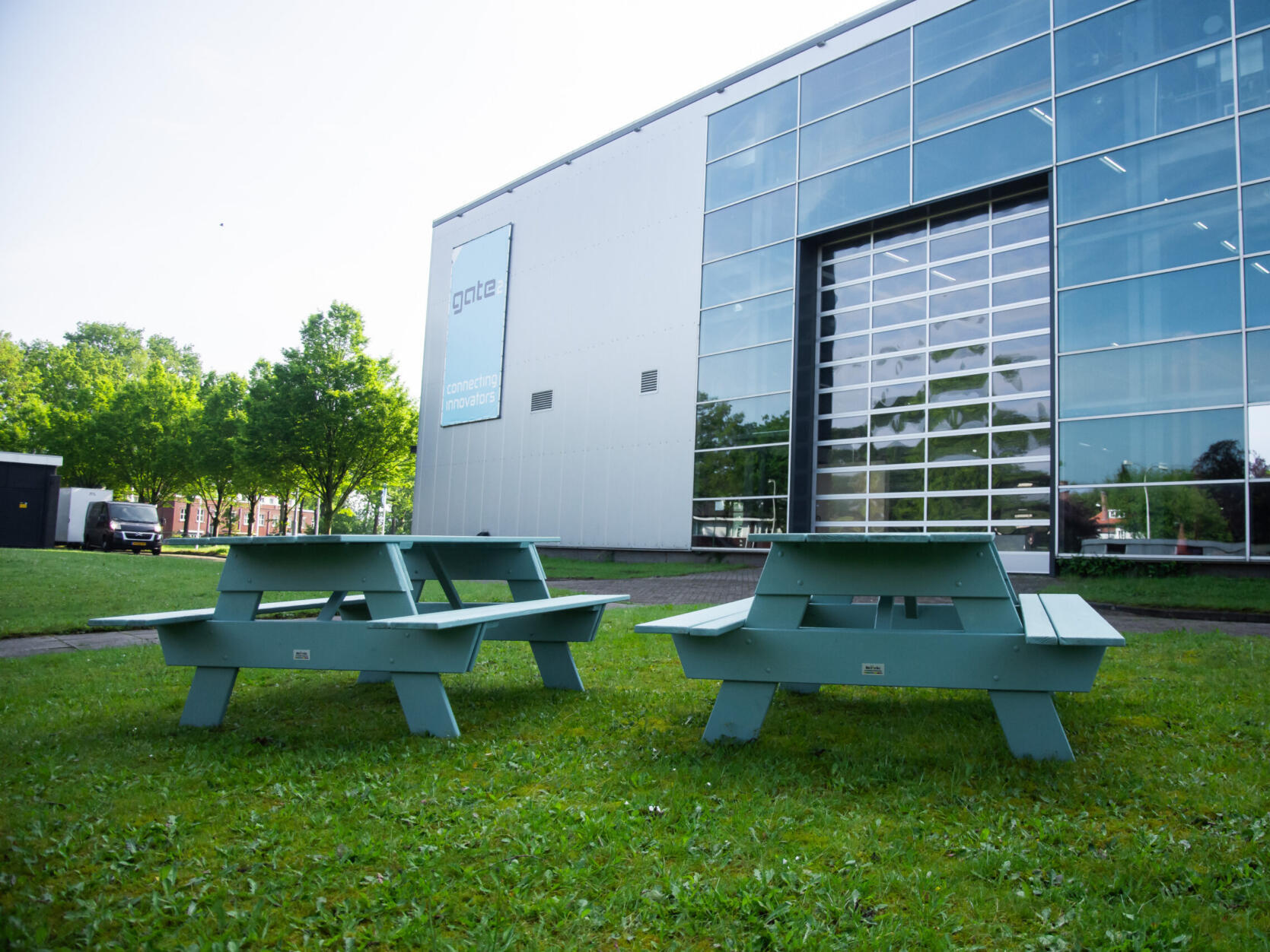 picknicktafel in bedrijfskleuren 220cm